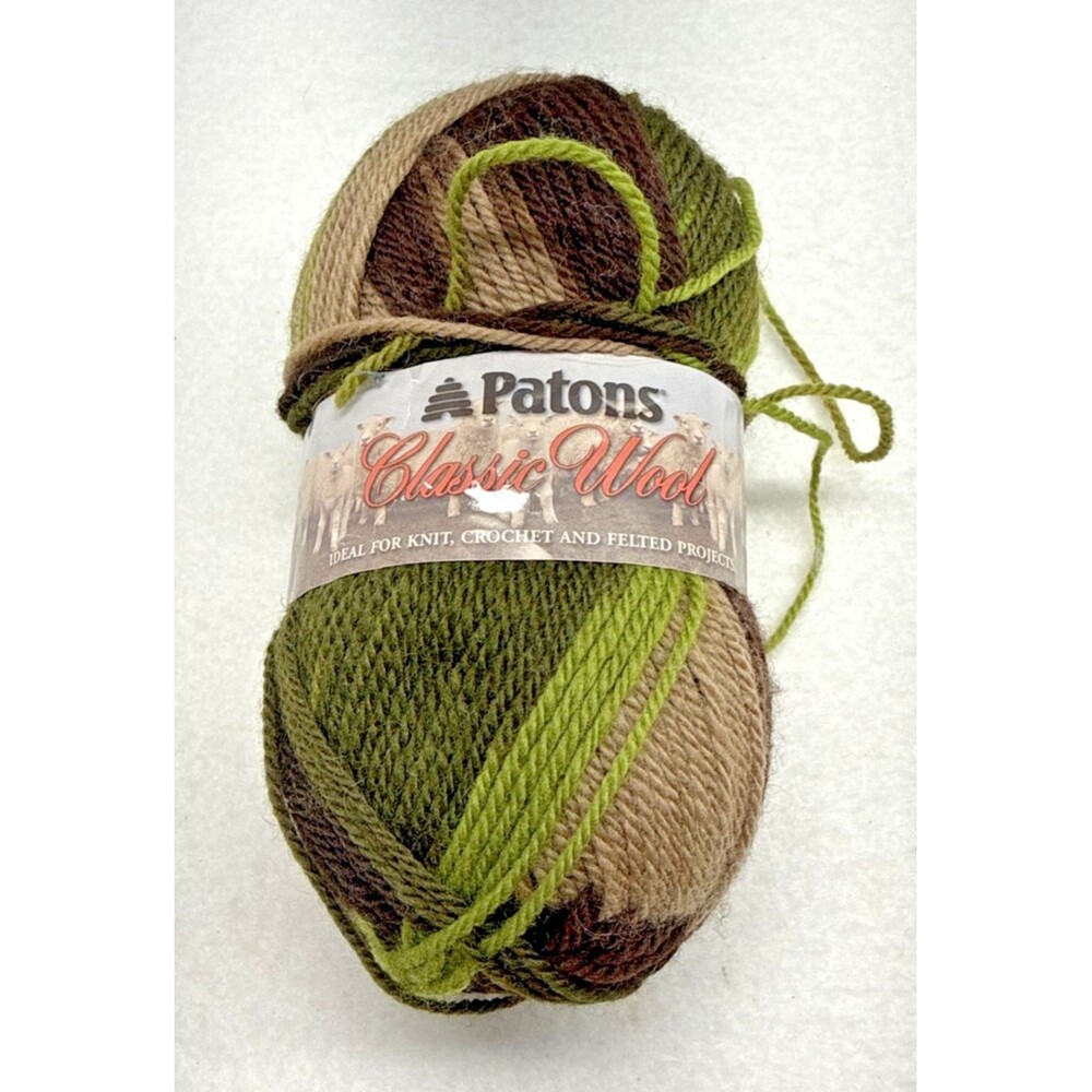 Patons Classic Wool Forest Yarn 77014 Lot 229657 3.5 oz 100% Pure New Wool